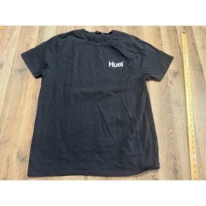 Huel Shirt, Men's Size XXL, Black White, Logo Graphic Print, Crewneck